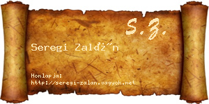 Seregi Zalán névjegykártya